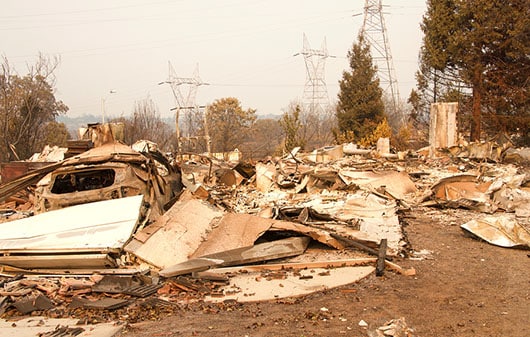 Camp Fire destruction - california wildfire damage